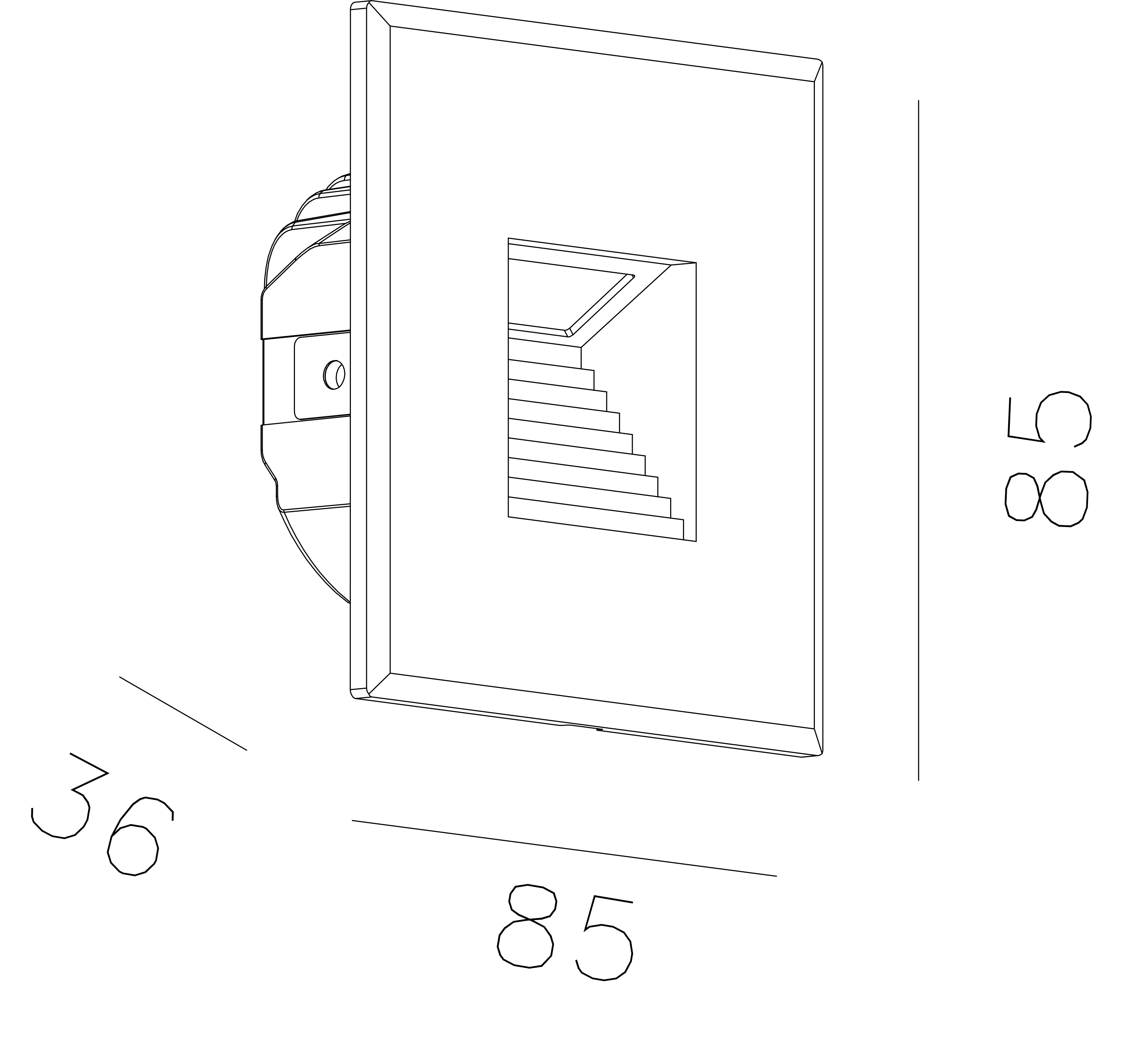 STP 85 Nordesign STP 85 Innfelt vegglampe LED (udriver) fra NorDesign