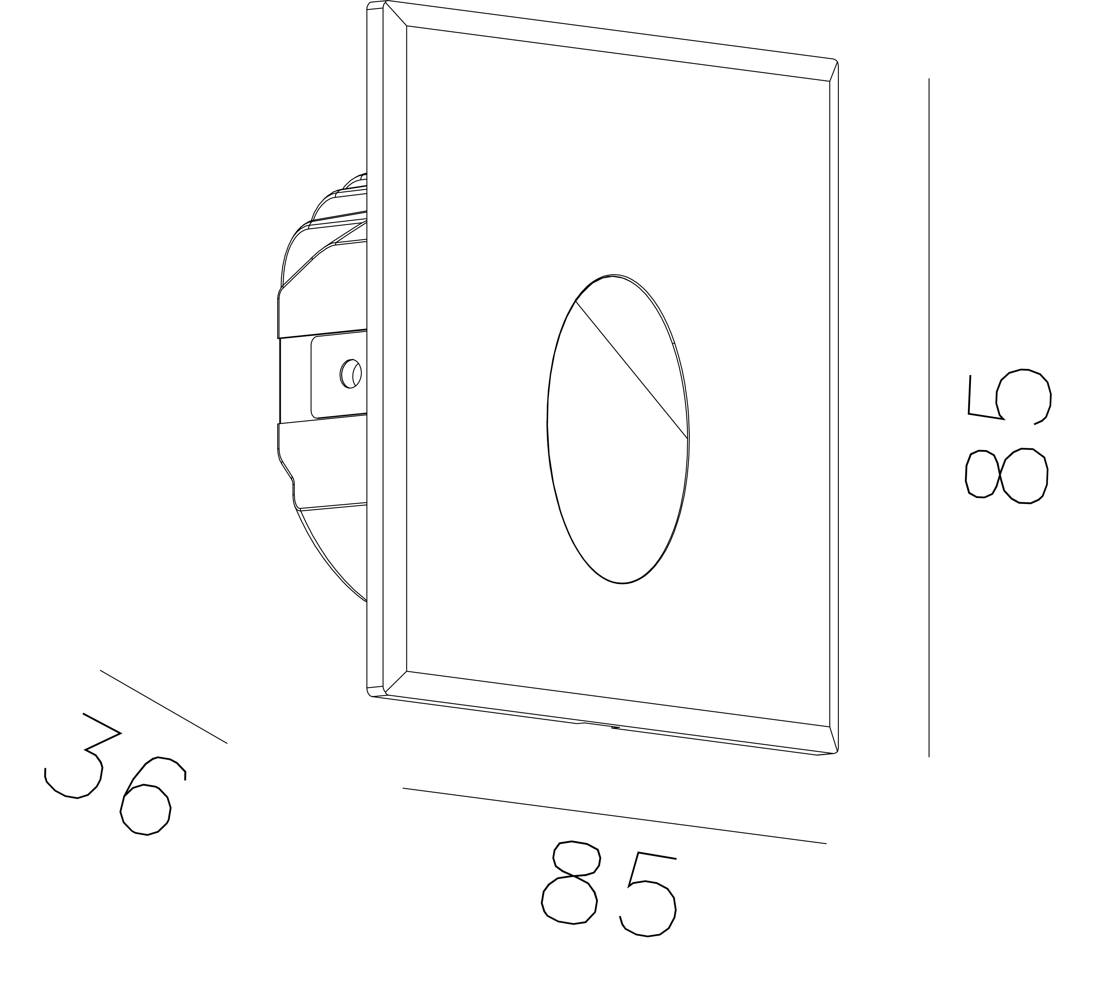 STP 85 Nordesign STP 85 Innfelt vegglampe LED (udriver) fra NorDesign